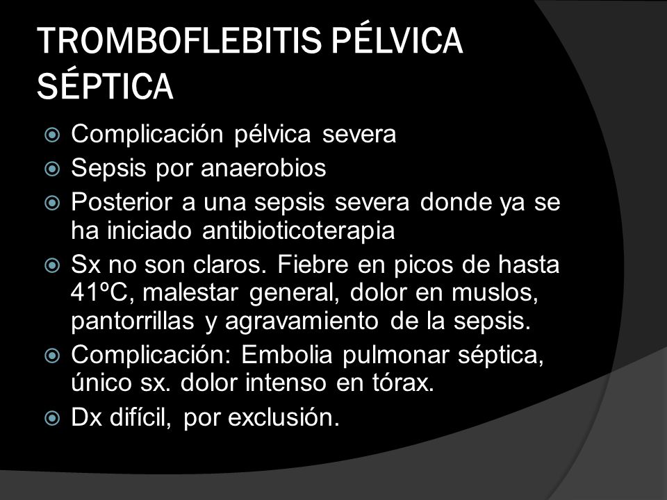 Tromboflebitis pélvica slideshare